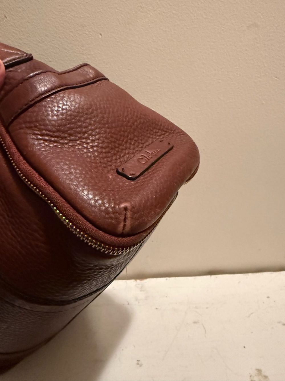 Cole Haan Hobo Brown Leather Shoulder Bag With Braided Strap - Picture 5 of 15
